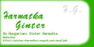 harmatka ginter business card